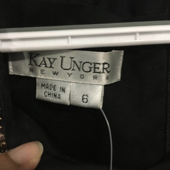 NEW Kay Unger NY Women's Embellished Sequin V-Neck Dress Size 6 Black MSRP $430 - Picture 8 of 16